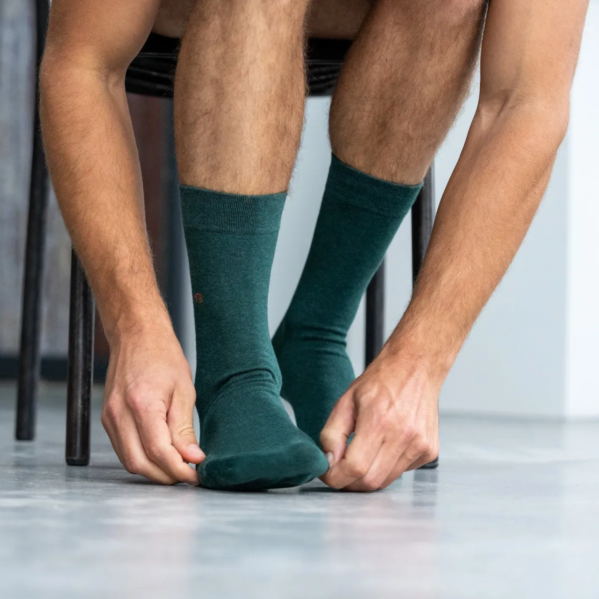 chaussettes_en_coton_peign_unies__vert_anglais_4.webp BILLYBELT Chaussettes en coton peigné Unies - Vert anglais>Homme Chaussettes Unies