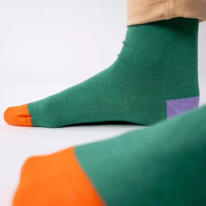 BILLYBELT Chaussettes en coton peigné Unies - Vert chiné>Homme Chaussettes Unies