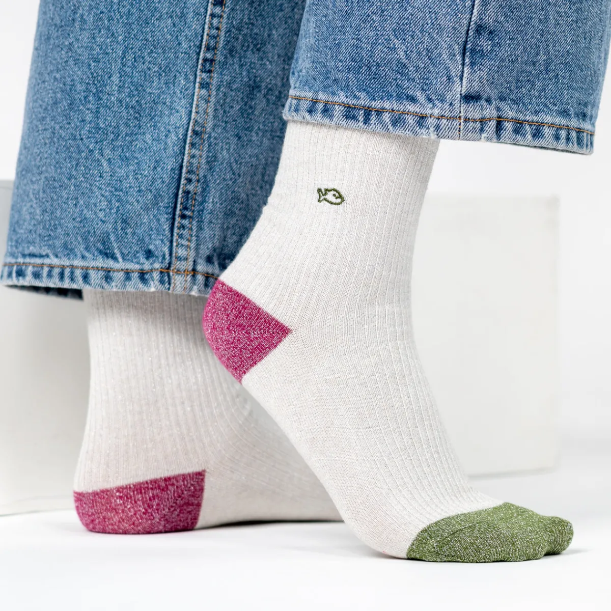 chaussettes_en_coton_peign_vintage__blanc_3.webp BILLYBELT Chaussettes en coton peigné Vintage - Blanc>Femme Chaussettes Fantaisie
