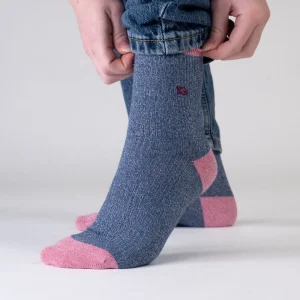 BILLYBELT Chaussettes en coton peigné Vintage - Bleu gris>Femme Chaussettes Fantaisie