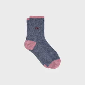 BILLYBELT Chaussettes en coton peigné Vintage - Bleu gris>Femme Chaussettes Fantaisie