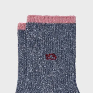 BILLYBELT Chaussettes en coton peigné Vintage - Bleu gris>Femme Chaussettes Fantaisie