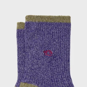 BILLYBELT Chaussettes en coton peigné Vintage - Indigo>Femme Chaussettes Fantaisie