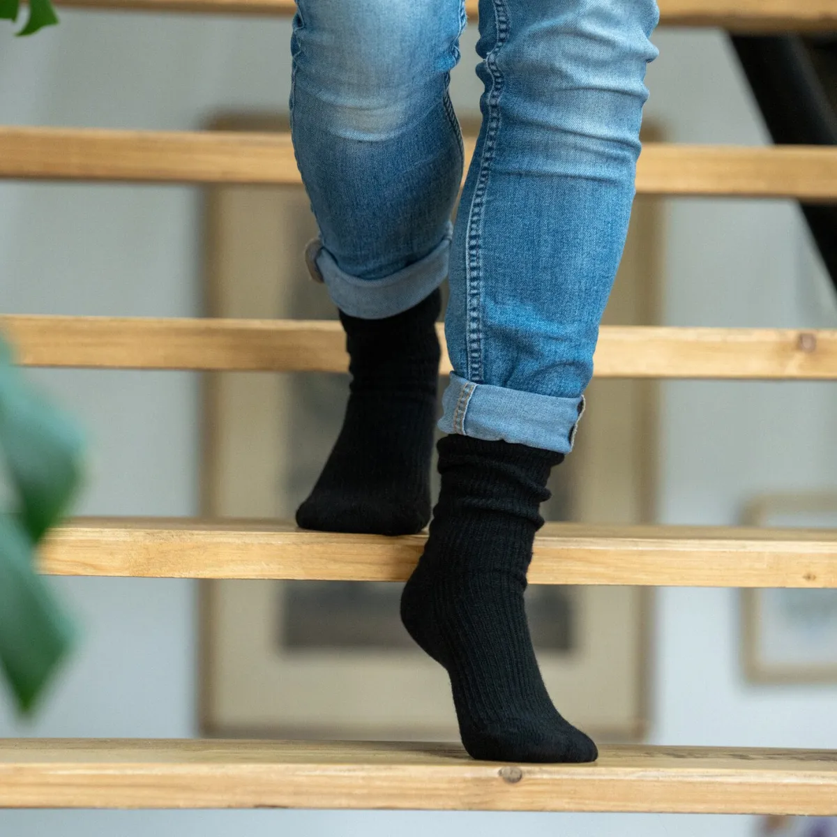 chaussettes_en_laine_avec_angora__noir_3.webp BILLYBELT Chaussettes en laine avec angora>Femme Chaussettes Chaudes | Chaussettes Unies