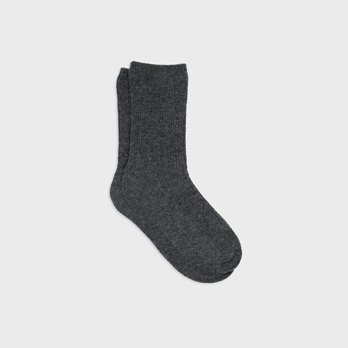 chaussettes_en_laine_avec_angora_gris_fonc_1.webp BILLYBELT Chaussettes en laine avec angora>Femme Chaussettes Chaudes | Chaussettes Unies