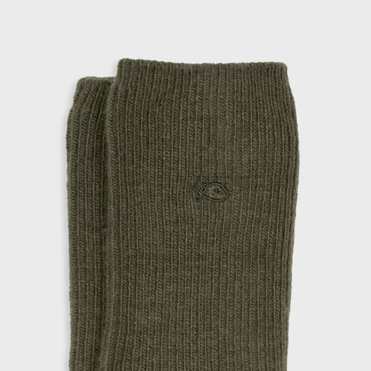 chaussettes_en_laine_avec_angora_kaki_3.webp BILLYBELT Chaussettes en laine avec angora>Femme Chaussettes Chaudes | Chaussettes Unies