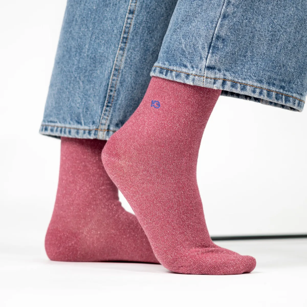 chaussettes_pailletes_en_coton_peign_unies__bois_de_rose_0.webp BILLYBELT Chaussettes pailletées en coton peigné Unies - Bois de rose>Femme Chaussettes Unies