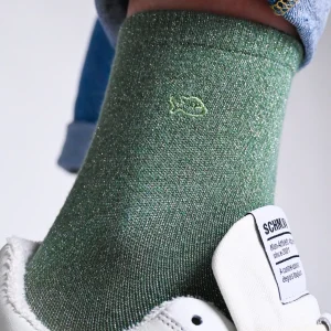BILLYBELT Chaussettes pailletées en coton peigné Unies - Céladon>Femme Chaussettes Unies