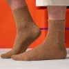 BILLYBELT Chaussettes pailletées en coton peigné Unies - Cuivre>Femme Chaussettes Unies
