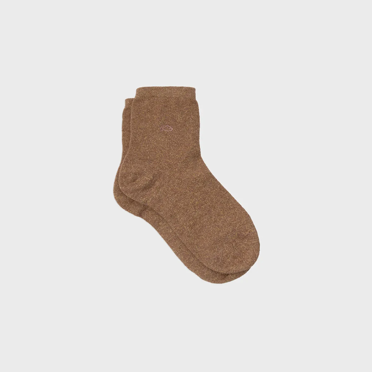 chaussettes_pailletes_en_coton_peign_unies__cuivre_1.webp BILLYBELT Chaussettes pailletées en coton peigné Unies - Cuivre>Femme Chaussettes Unies