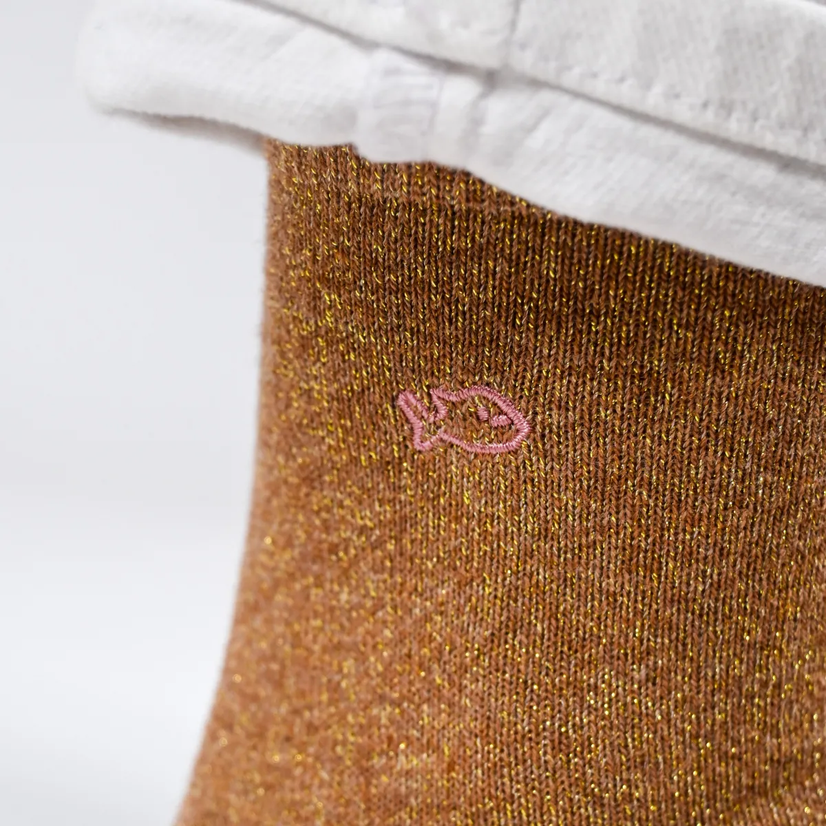 chaussettes_pailletes_en_coton_peign_unies__cuivre_2.webp BILLYBELT Chaussettes pailletées en coton peigné Unies - Cuivre>Femme Chaussettes Unies