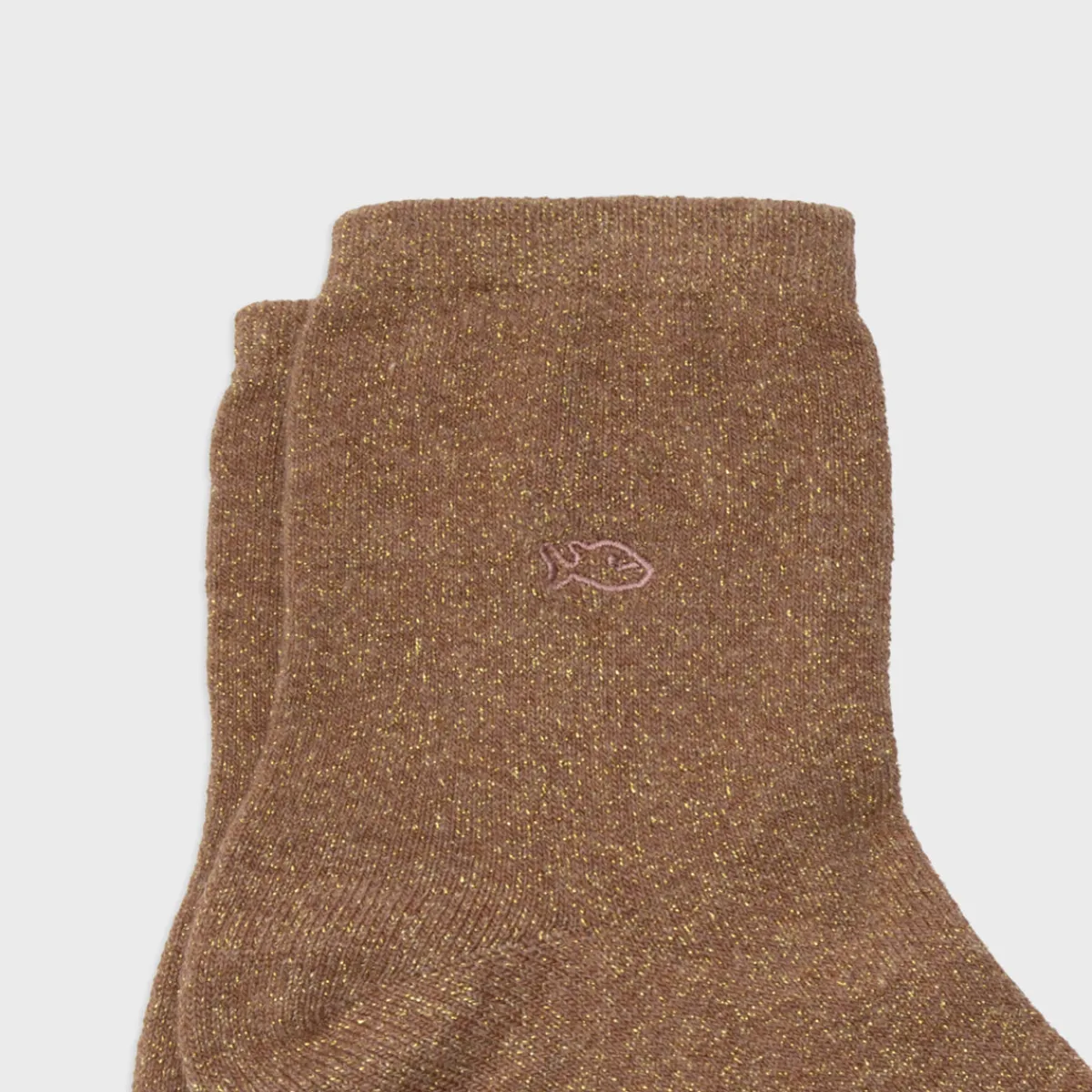 chaussettes_pailletes_en_coton_peign_unies__cuivre_4.webp BILLYBELT Chaussettes pailletées en coton peigné Unies - Cuivre>Femme Chaussettes Unies