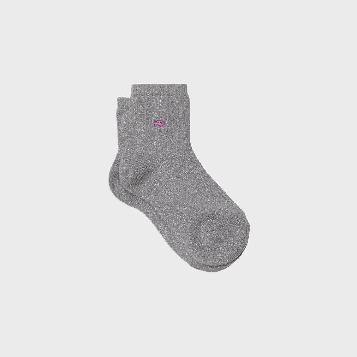 chaussettes_pailletes_en_coton_peign_unies__gris_1.webp BILLYBELT Chaussettes pailletées en coton peigné Unies - Gris>Femme Chaussettes Unies