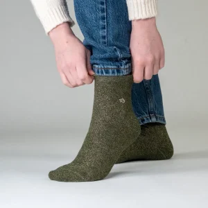 BILLYBELT Chaussettes pailletées en coton peigné Unies - Kaki>Femme Chaussettes Unies