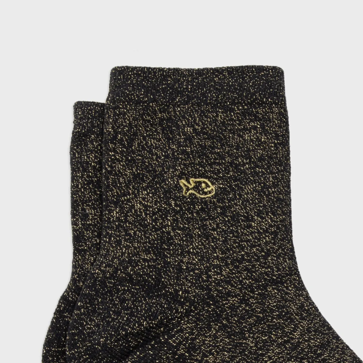chaussettes_pailletes_en_coton_peign_unies__noir_minral_3.webp BILLYBELT Chaussettes pailletées en coton peigné Unies - Noir minéral>Femme Chaussettes Unies