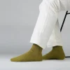 BILLYBELT Chaussettes pailletées en coton peigné Unies - Olive>Femme Chaussettes Unies