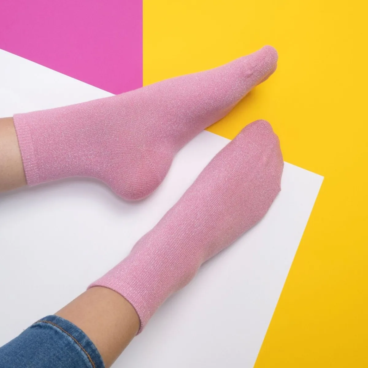 chaussettes_pailletes_en_coton_peign_unies__rose_pche_0.webp BILLYBELT Chaussettes pailletées en coton peigné Unies - Rose pêche>Femme Chaussettes Unies