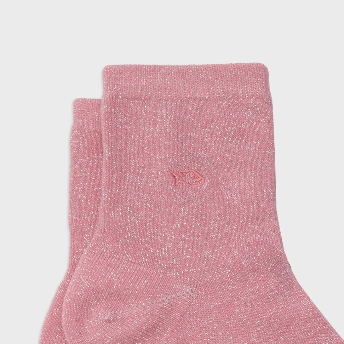 chaussettes_pailletes_en_coton_peign_unies__rose_pche_4.webp BILLYBELT Chaussettes pailletées en coton peigné Unies - Rose pêche>Femme Chaussettes Unies