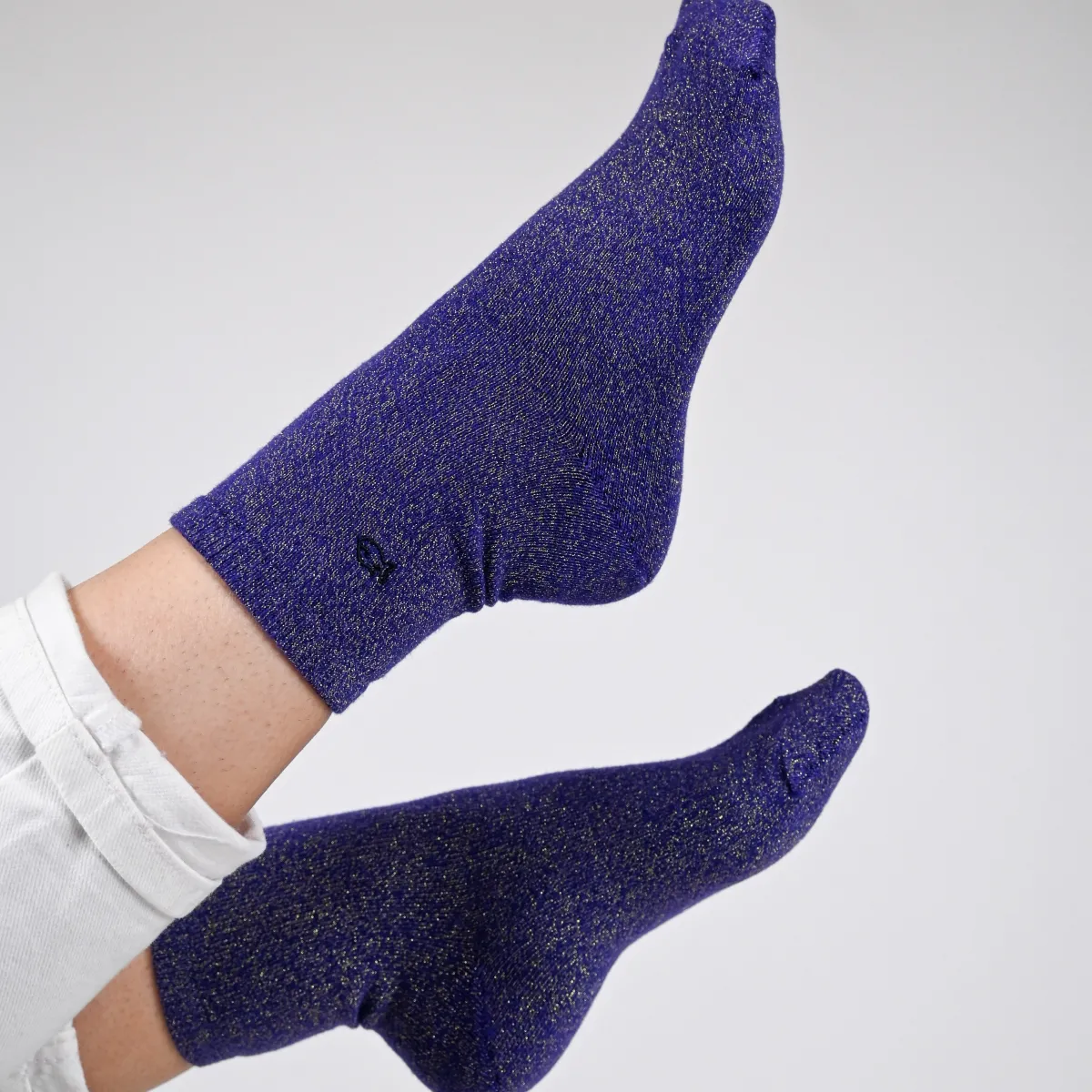 chaussettes_pailletes_en_coton_peign_unies__violet_0.webp BILLYBELT Chaussettes pailletées en coton peigné Unies - Violet>Femme Chaussettes Unies