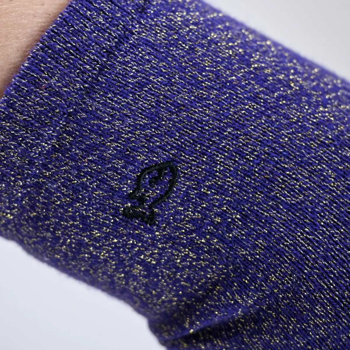 chaussettes_pailletes_en_coton_peign_unies__violet_3.webp BILLYBELT Chaussettes pailletées en coton peigné Unies - Violet>Femme Chaussettes Unies