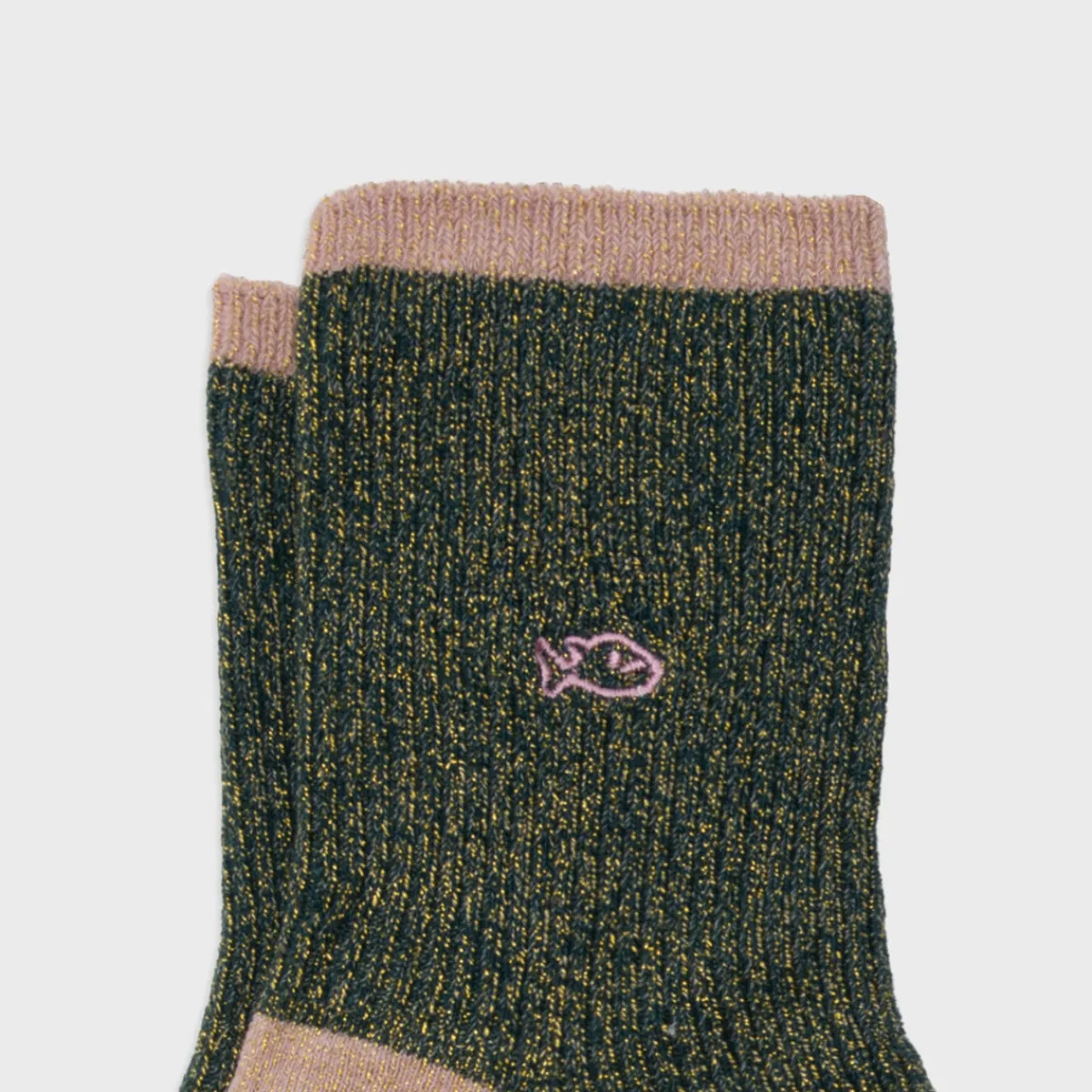 chaussettes_pailletes_en_coton_peign_vintage__vert_3.webp BILLYBELT Chaussettes pailletées en coton peigné Vintage - Vert>Femme Chaussettes Fantaisie