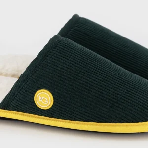 BILLYBELT Chaussons en velours côtelé Vert> Chaussons