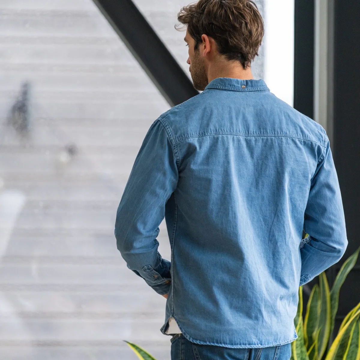 chemise_en_denim_bleu_ciel_6.webp BILLYBELT Chemise en denim> Chemises Et Surchemises