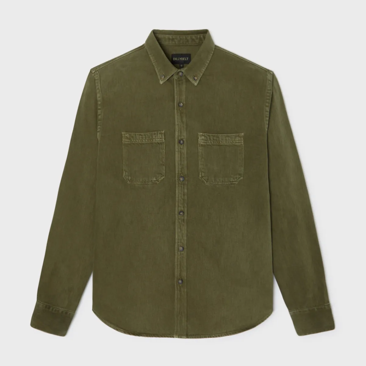 chemise_en_denim_kaki_1.webp BILLYBELT Chemise en denim> Chemises Et Surchemises