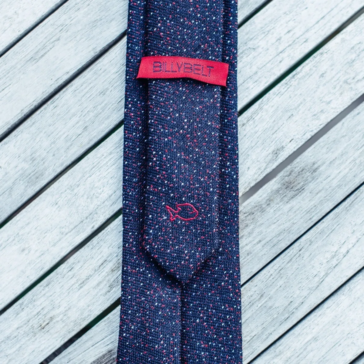 cravate_laine_marine_et_rouge_4.webp BILLYBELT Cravate laine> Noeuds Papillons Et Cravates