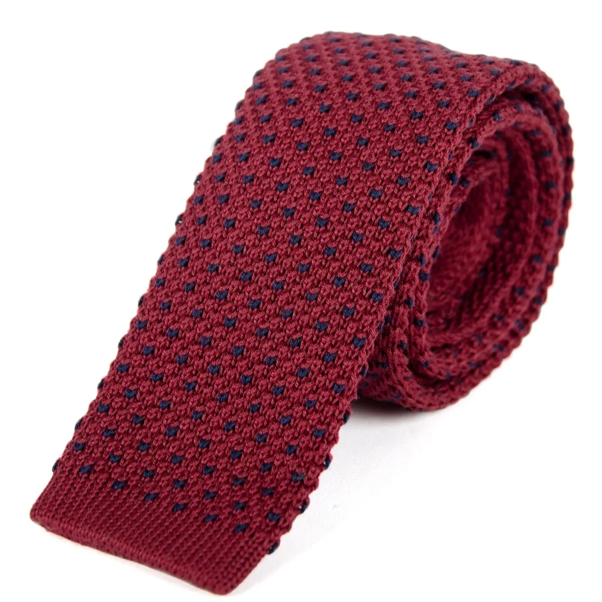cravate_tricot_bordeaux_et_bleu_1.webp BILLYBELT Cravate tricot> Noeuds Papillons Et Cravates