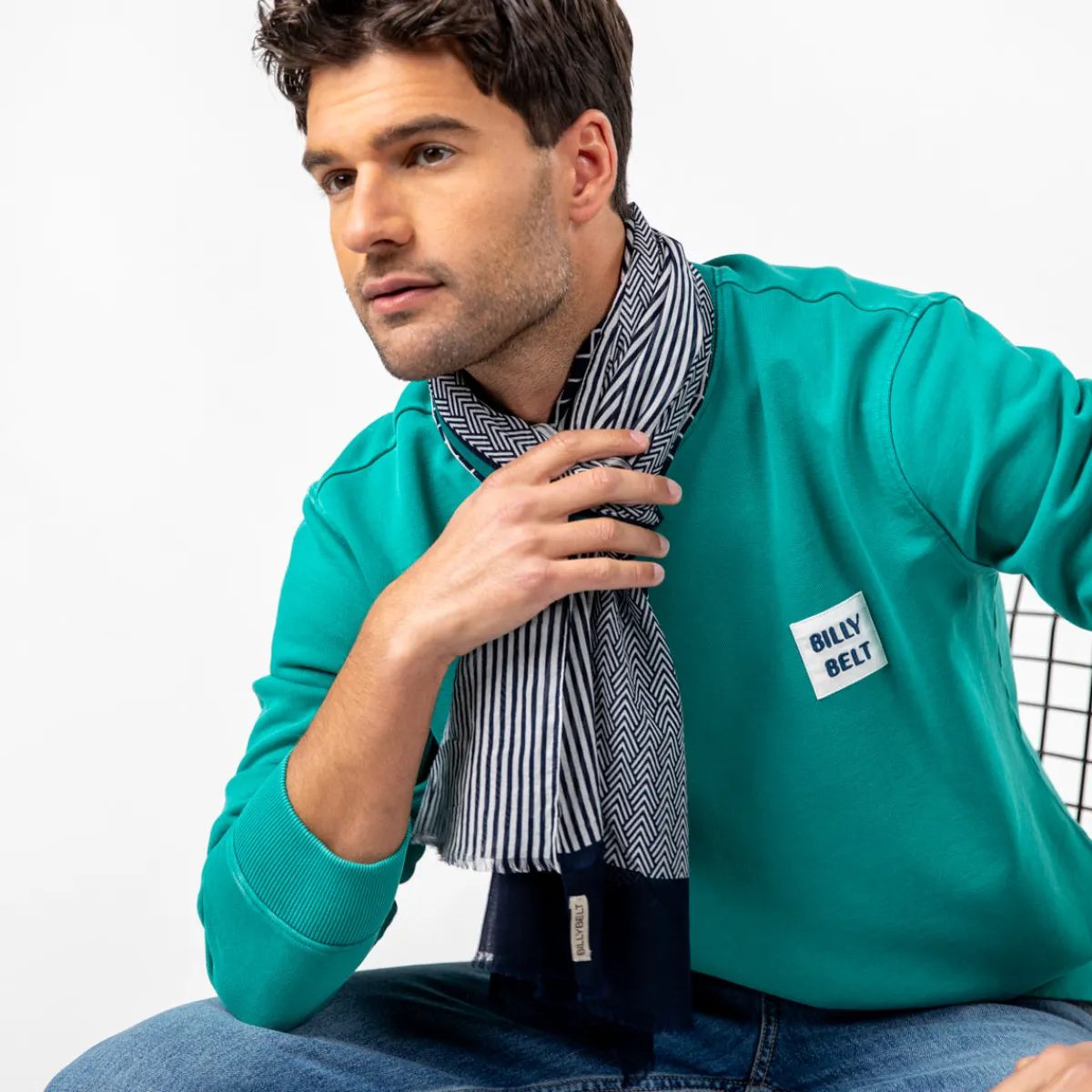 foulard__coton_biologique_dinard_3.webp BILLYBELT Foulard 100% coton biologique>Homme Pour Homme