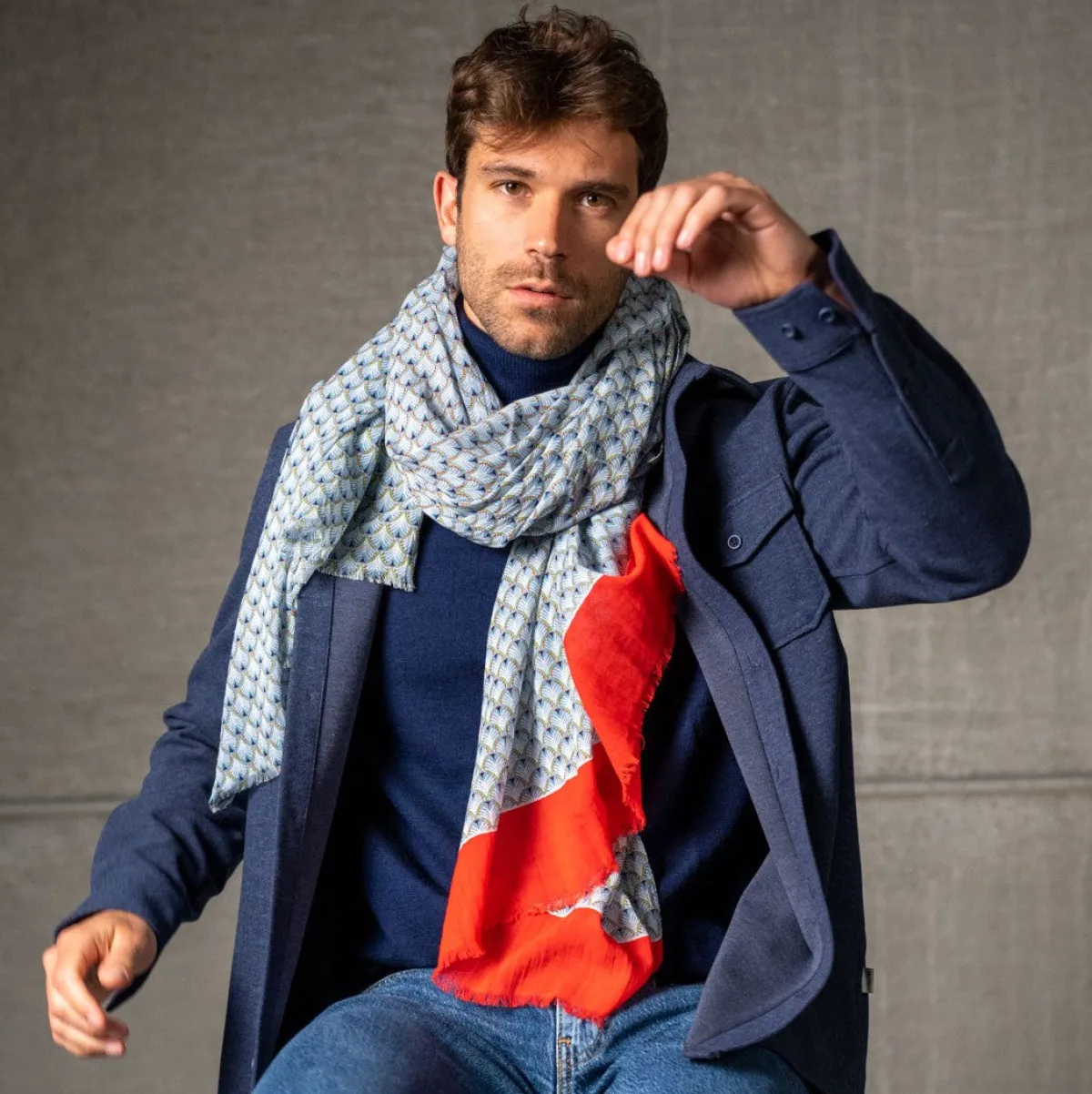 foulard__coton_biologique_firenze_2.webp BILLYBELT Foulard 100% coton biologique Firenze>Homme Pour Homme