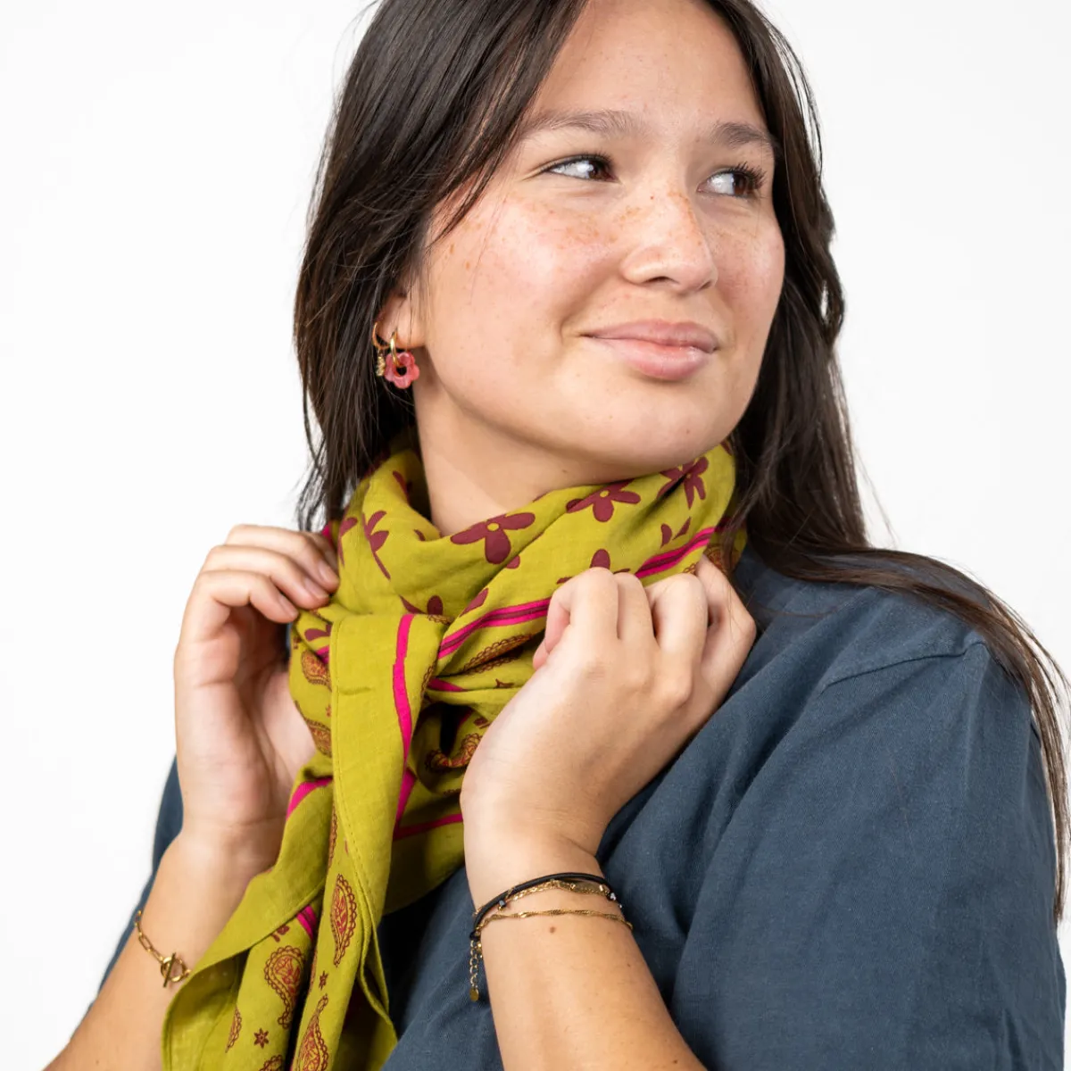 foulard__coton_biologique_hlne_1.webp BILLYBELT Foulard 100% coton biologique>Femme Pour Femme