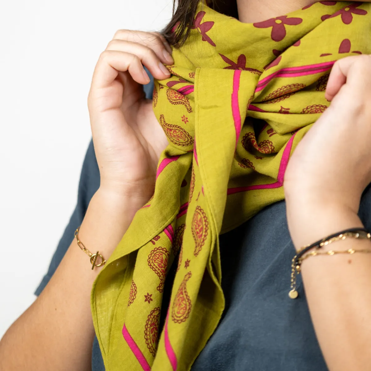 foulard__coton_biologique_hlne_3.webp BILLYBELT Foulard 100% coton biologique>Femme Pour Femme