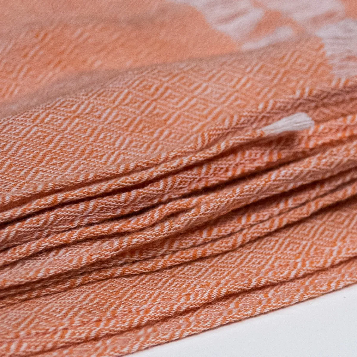 foulard__coton_biologique_jacquard_orange_3.webp BILLYBELT Foulard 100% coton biologique Jacquard>Homme Pour Homme