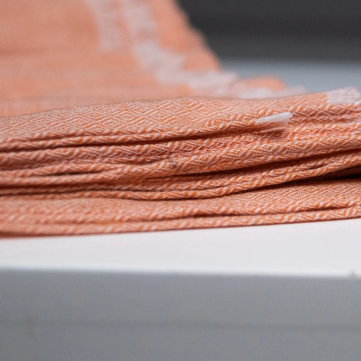foulard__coton_biologique_jacquard_orange_4.webp BILLYBELT Foulard 100% coton biologique Jacquard>Homme Pour Homme