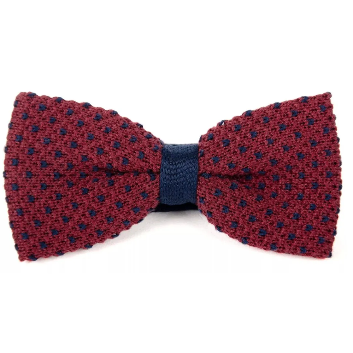 noeud_papillon_tricot_bordeaux_et_bleu_1.webp BILLYBELT Noeud papillon tricot> Noeuds Papillons Et Cravates