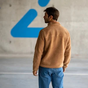 BILLYBELT Pull sherpa col zippé Dune>Homme Vestes Et Pulls En Sherpa Homme