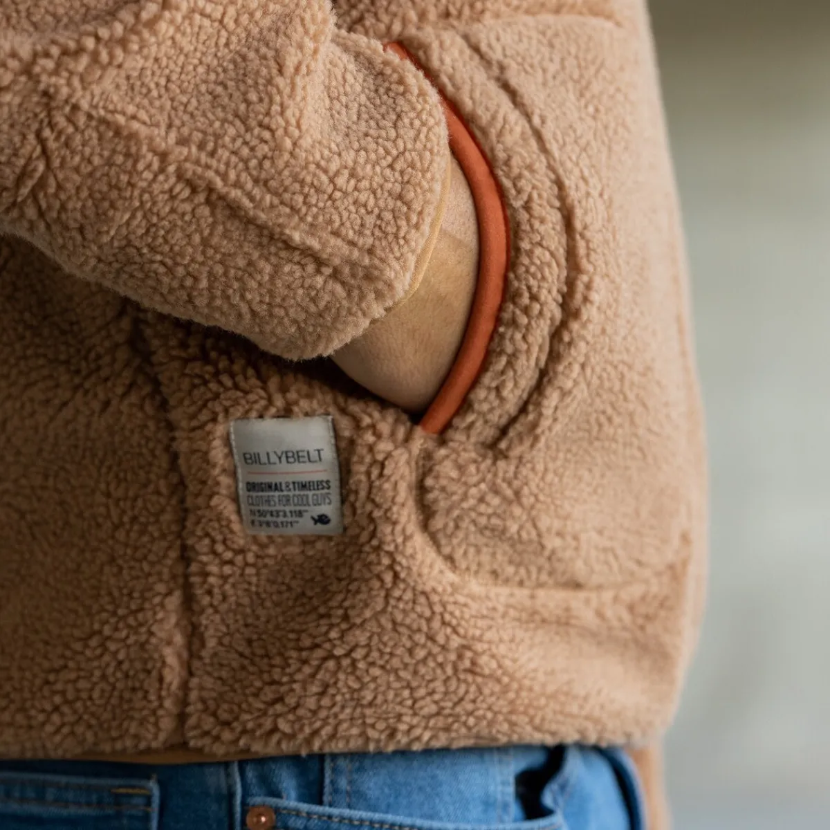 pull_sherpa_col_zipp_dune_4.webp BILLYBELT Pull sherpa col zippé Dune>Homme Vestes Et Pulls En Sherpa Homme