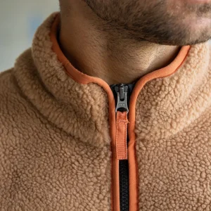 BILLYBELT Pull sherpa col zippé Dune>Homme Vestes Et Pulls En Sherpa Homme