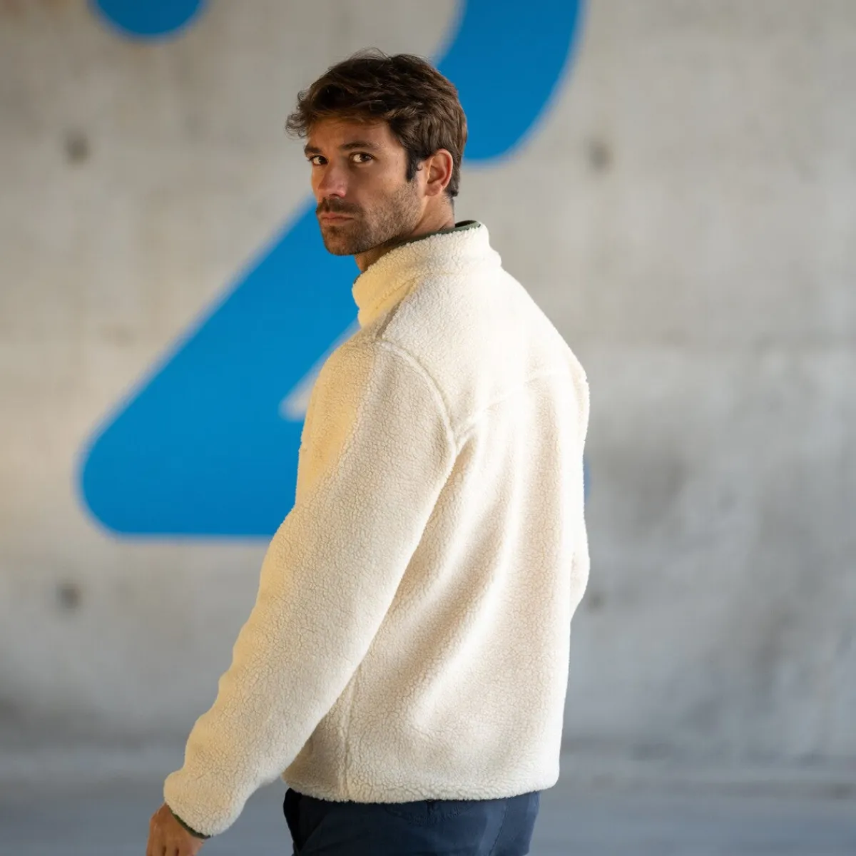 pull_sherpa_col_zipp_ivoire_2.webp BILLYBELT Pull sherpa col zippé>Homme Vestes Et Pulls En Sherpa Homme