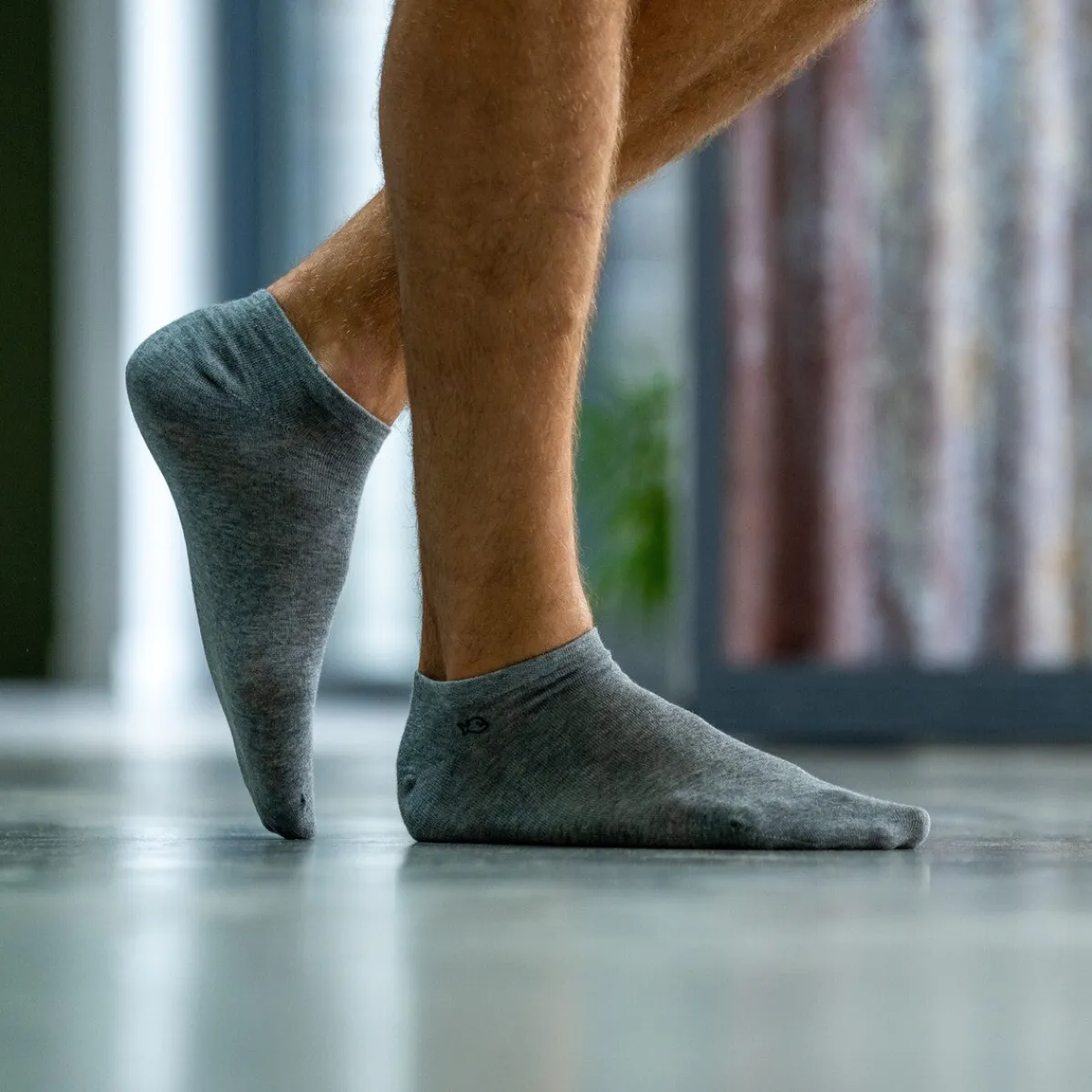 socquettes_en_coton_peign__unies__gris_chin_0.webp BILLYBELT Socquettes en coton peigné Unies - chiné>Homme Chaussettes Basses