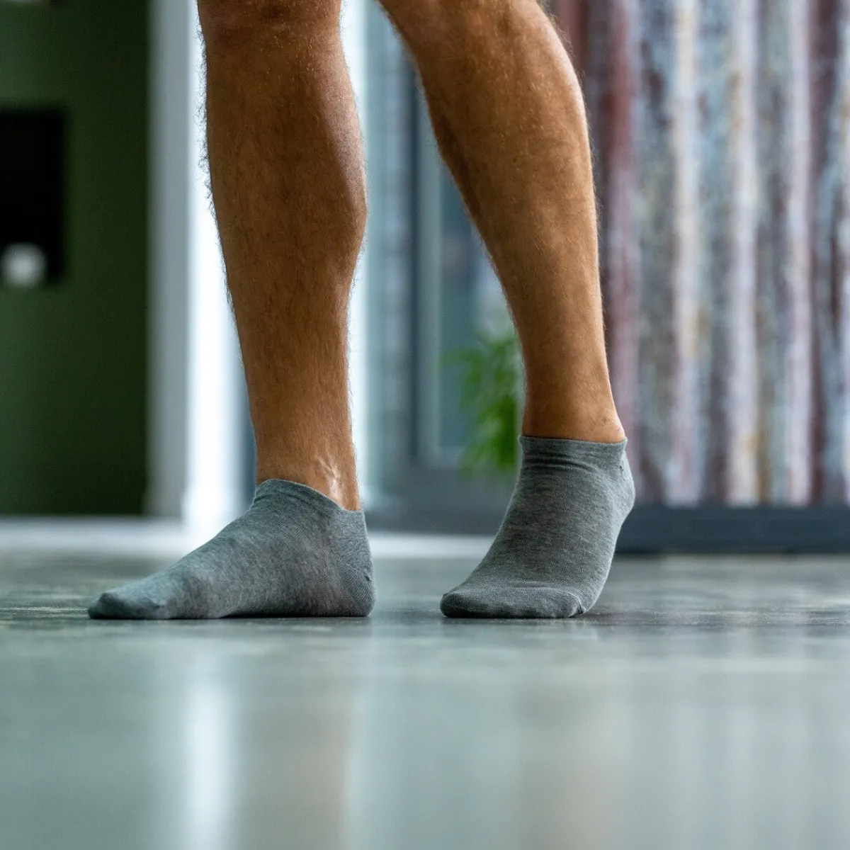 socquettes_en_coton_peign__unies__gris_chin_2.webp BILLYBELT Socquettes en coton peigné Unies - chiné>Homme Chaussettes Basses