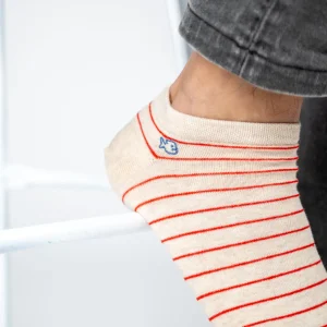 BILLYBELT Socquettes en coton peigné A rayures fines ->Homme Chaussettes Basses