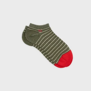 BILLYBELT Socquettes en coton peigné A rayures fines ->Homme Chaussettes Basses