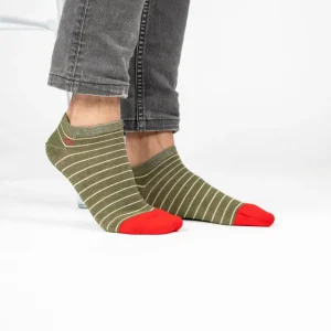 BILLYBELT Socquettes en coton peigné A rayures fines ->Homme Chaussettes Basses