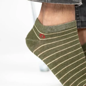 BILLYBELT Socquettes en coton peigné A rayures fines ->Homme Chaussettes Basses