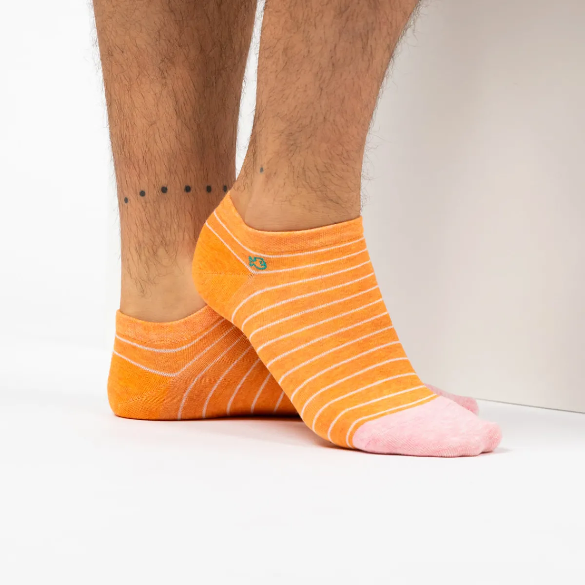BILLYBELT Socquettes en coton peigné A rayures fines ->Homme Chaussettes Basses