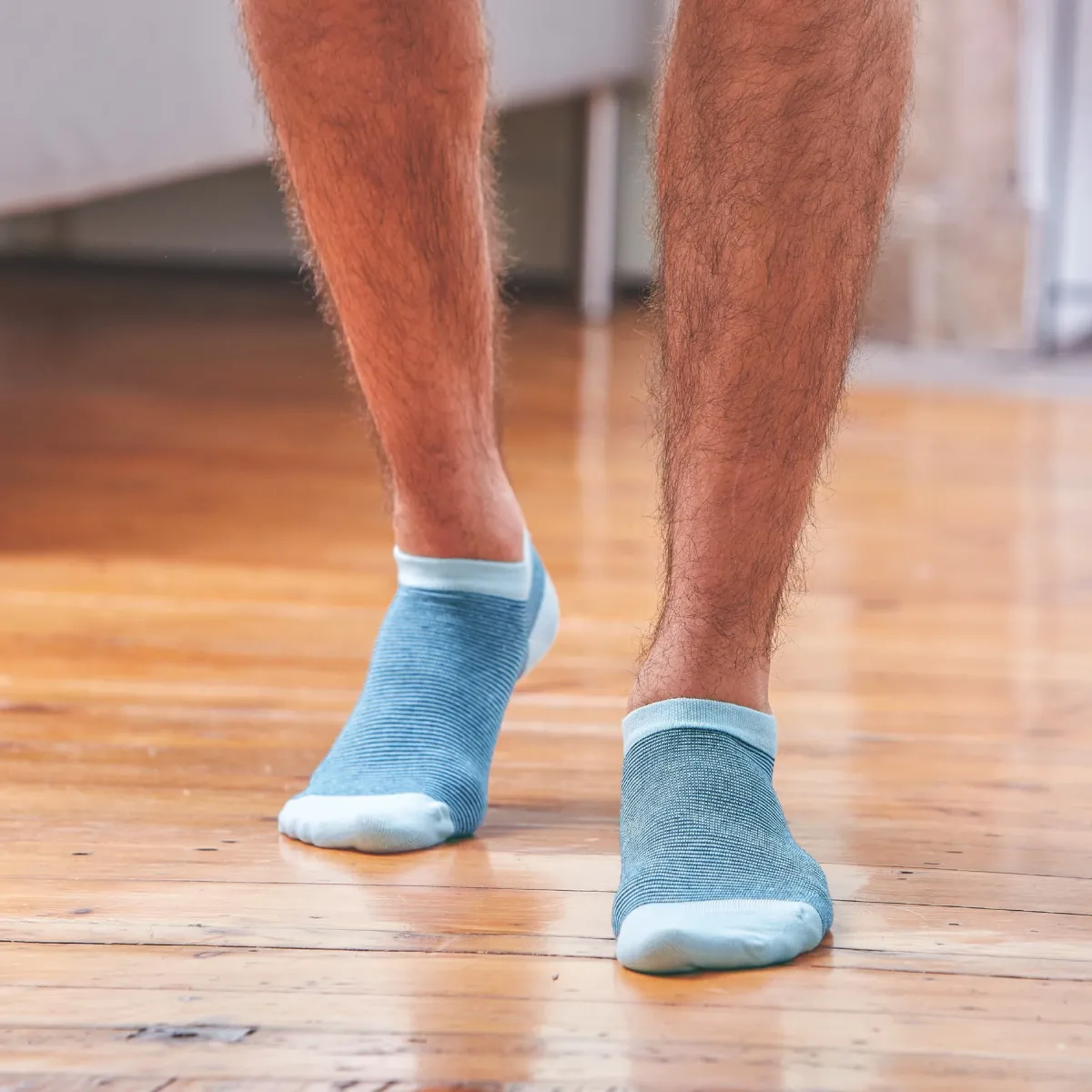 socquettes_en_coton_peign_rayes__bleu_clair_ray_marine_3.webp BILLYBELT Socquettes en coton peigné Rayées ->Homme Chaussettes Basses