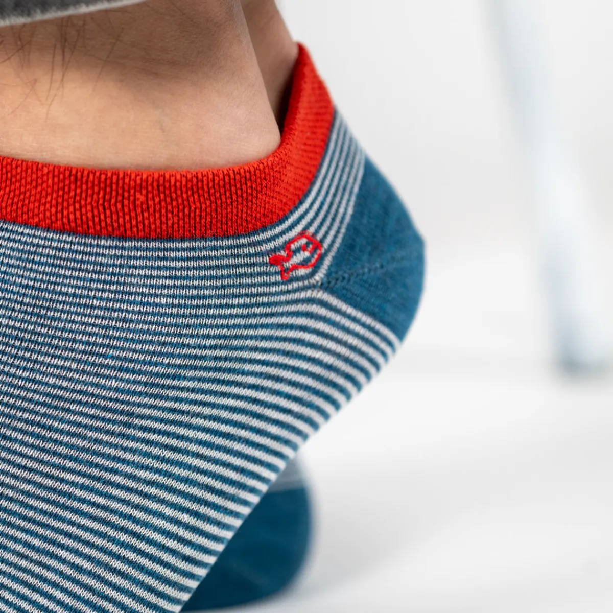 socquettes_en_coton_peign_rayes__bleu_ray_blanc_2.webp BILLYBELT Socquettes en coton peigné Rayées ->Homme Chaussettes Basses